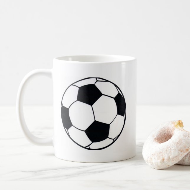 I Kärlek fotbollen (fotbollsspelare) Hjärtat i spe Kaffemugg (Med munk)