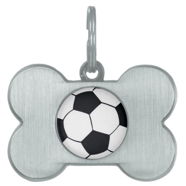 I Kärlek fotbollen (fotbollsspelare) Hjärtat i spe Namnbricka Husdjur (Framsidan)