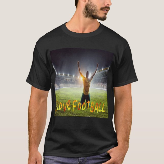 I kärlek-fotbolls "t shirt" t shirt (Framsida)