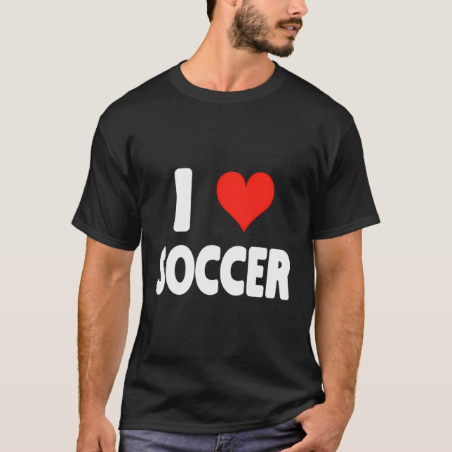 I Kärlek - Fotbollsmålet Futbol Fält T Shirt (Framsida)