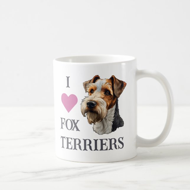 I Kärlek Fox Terriers (Wire Hair Fox Terrier) Kaffemugg (Höger)