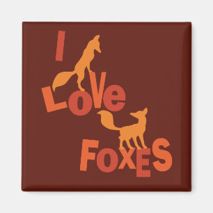 I Kärlek Foxes Magnet