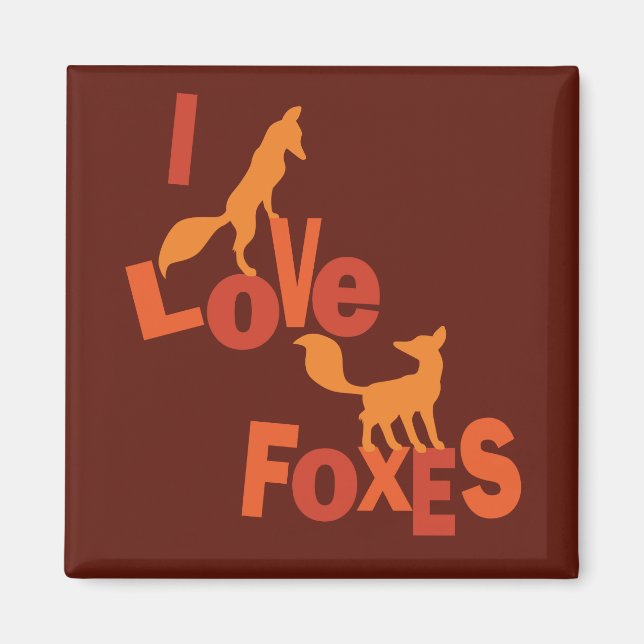 I Kärlek Foxes Magnet (Framsidan)