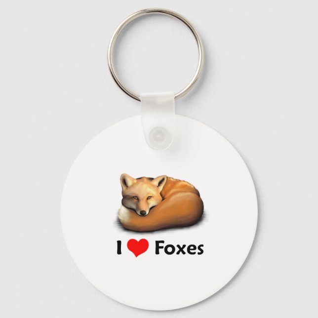 I kärlek Foxes Nyckelring (Framsida)