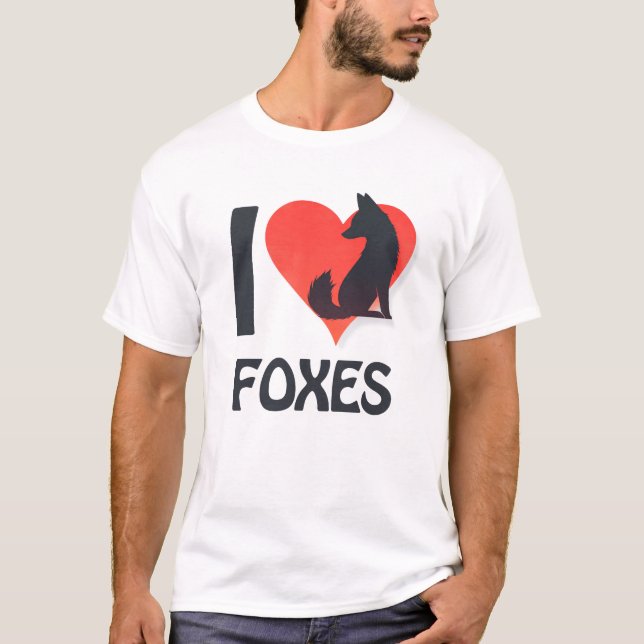 I kärlek Foxes T-Shirt (Framsida)