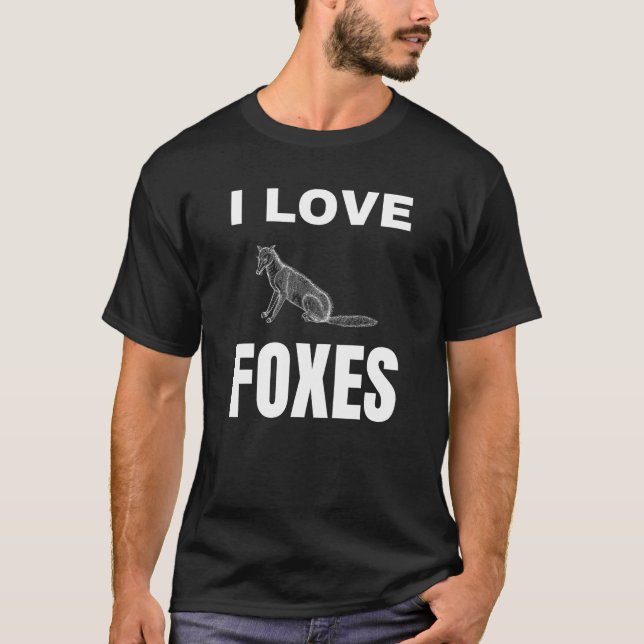 I kärlek Foxes T Shirt (Framsida)