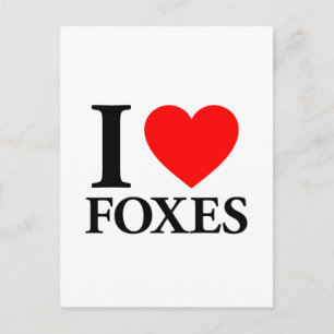 I Kärlek Foxes Vykort