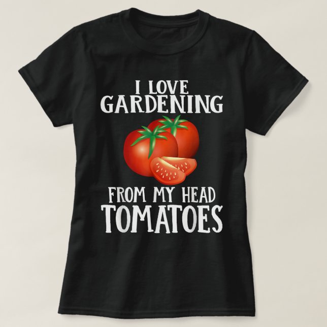 I Kärlek  från mitt huvud Tomates Funny Garde T Shirt (Design framsida)