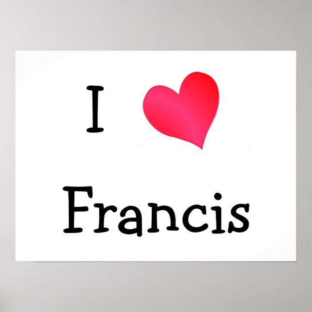 I Kärlek Francis Poster (Framsidan)