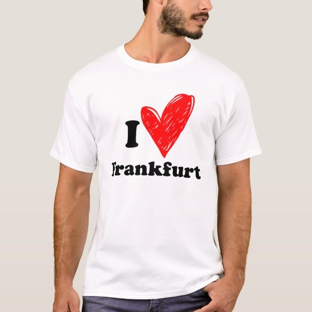 I kärlek Frankfurt T Shirt (Framsida)