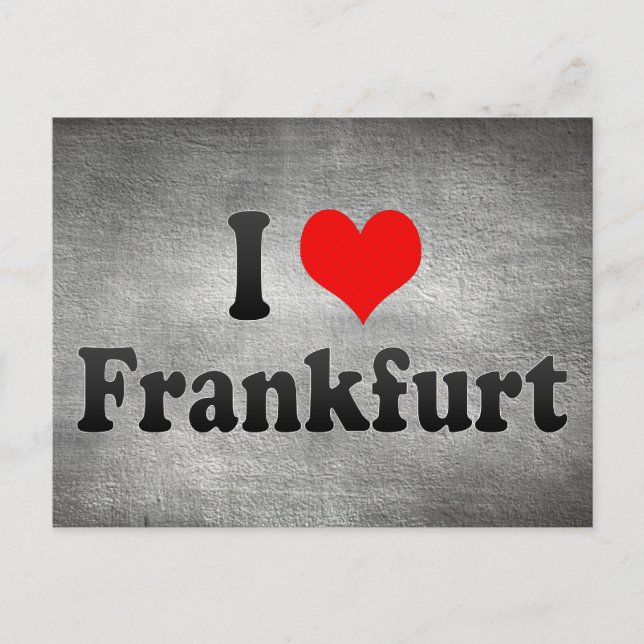 I Kärlek Frankfurt, Tyskland Vykort (Framsida)