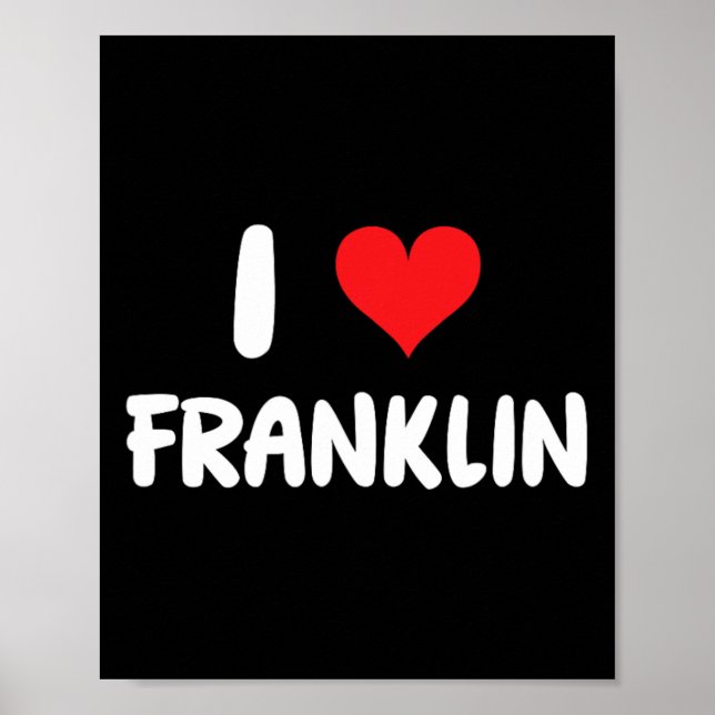 I Kärlek Franklin - Heart Poster (Framsidan)