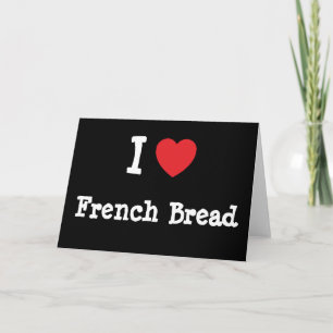 I kärlek Fransk Bread eart T-Shirt Kort