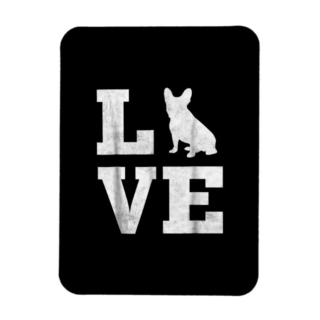 i kärlek fransk bulldog frenchie hundägare gift magnet (Vertikal)