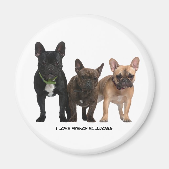 I kärlek Fransk Bulldog Magnet (Framsidan)