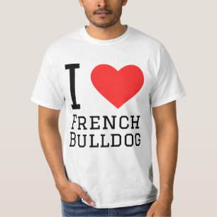 I kärlek Fransk bulldog T Shirt