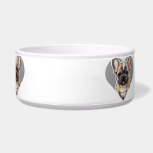 I KÄRLEK FRANSK BULLDOGS Cute Tecknad Puppy in Hea