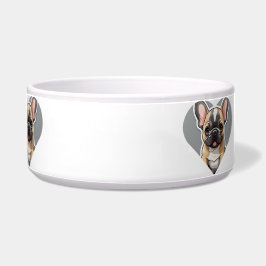 I KÄRLEK FRANSK BULLDOGS Cute Tecknad Puppy in Hea