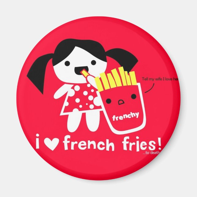 I KÄRLEK FRANSK FRIES MAGNET (Framsidan)