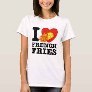 I Kärlek Fransk Fries T Shirt