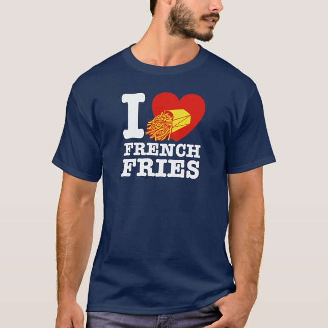 I Kärlek Fransk Fries Tee (Framsida)