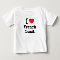 I kärlek Fransk Toast hjärta T-Shirt
