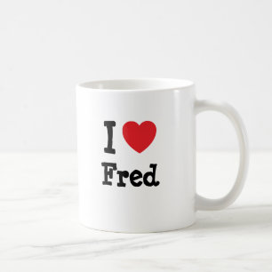 I kärlek Fred hjärta T-Shirt Kaffemugg