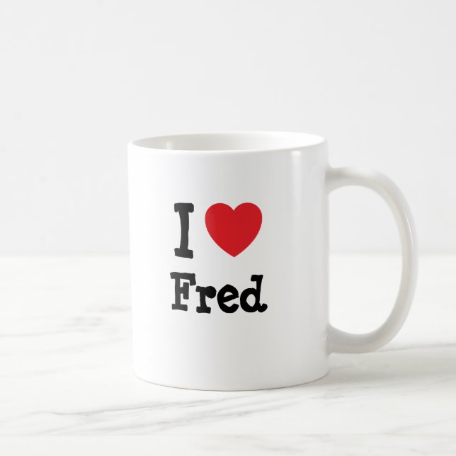 I kärlek Fred hjärta T-Shirt Kaffemugg (Höger)