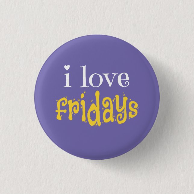 I Kärlek Fredag Beverage Coaster Knapp (Framsida)