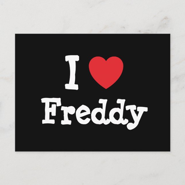 I kärlek Freddy anpassningsbar personlig Vykort (Framsida)