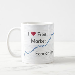 I Kärlek Free Market Economics lustiga Kaffemugg