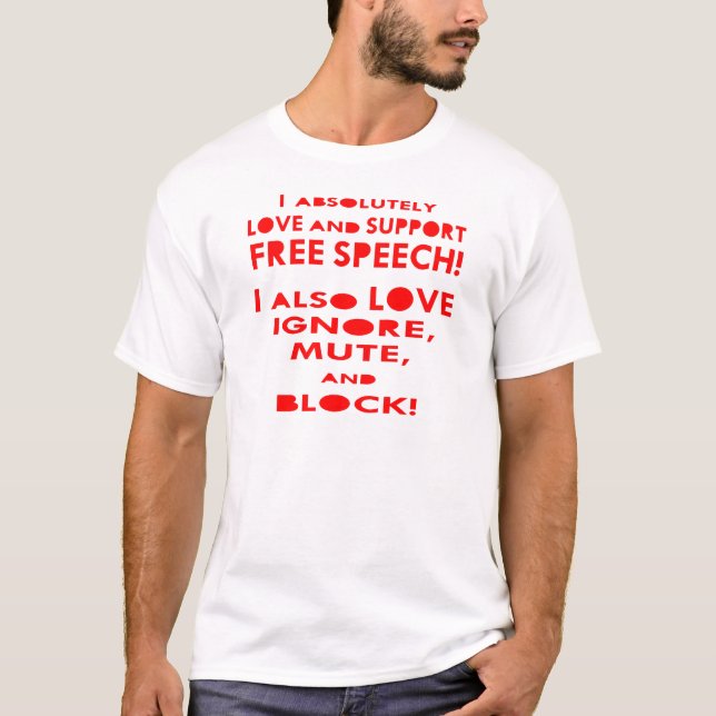 I Kärlek Free Tal I Kärlek Ignore, Mute, Block Tröja (Framsida)