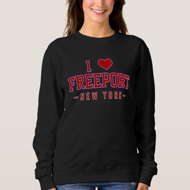 I Kärlek Freeport New York T Shirt (Framsida)