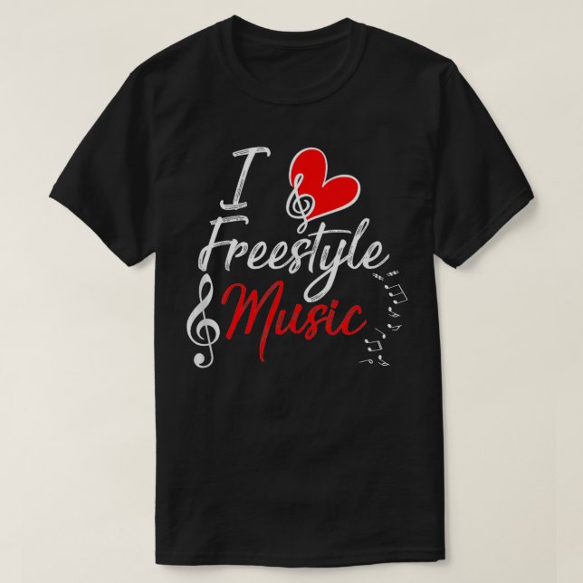 I Kärlek Freestyle Music T Shirt (Design framsida)
