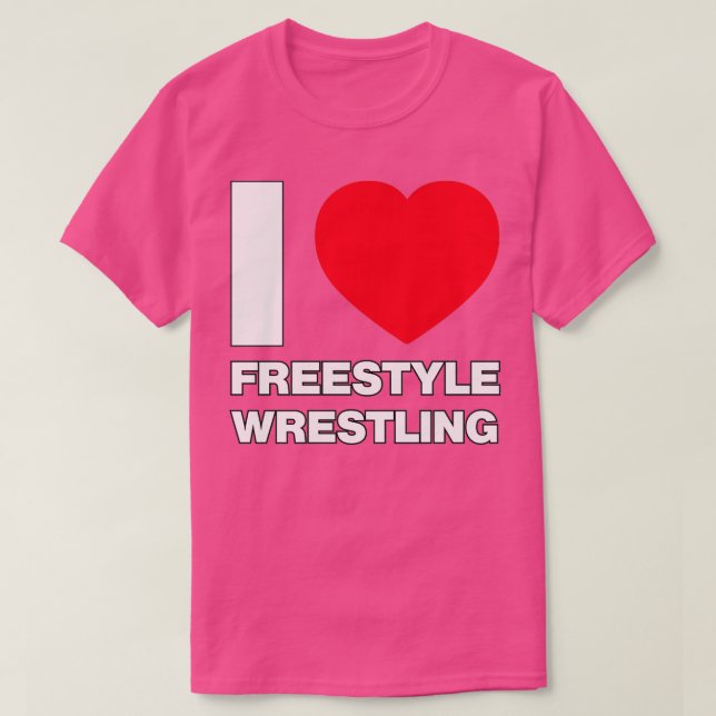 I Kärlek Freestyle Wrestling T Shirt (Design framsida)