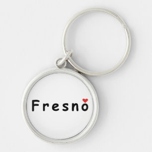 I kärlek Fresno Rund Silverfärgad Nyckelring