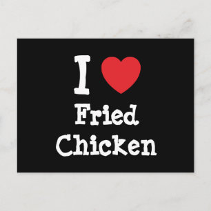 I kärlek Fried Chicken eart T-Shirt Vykort