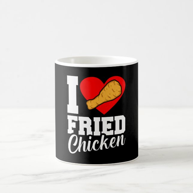 I Kärlek Fried Chicken Funny Eater Graphic Kaffemugg (Center)