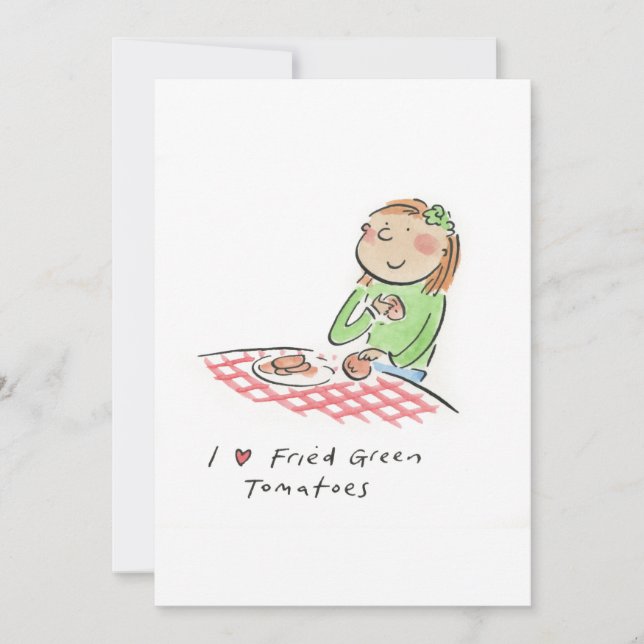 I kärlek Fried Grönt Tomates Inbjudningar (Framsida)