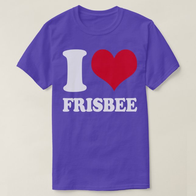 I Kärlek Frisbee Disk Golf1 T Shirt (Design framsida)