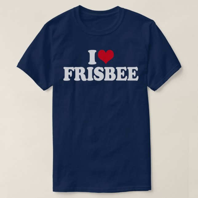 I Kärlek Frisbee Disk Golf T Shirt (Design framsida)