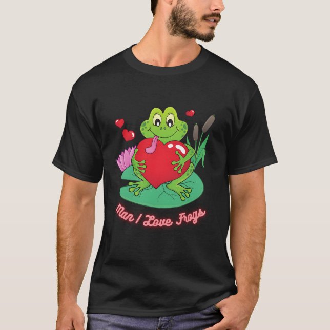 I Kärlek Frogs Day Frog Frog T Shirt (Framsida)