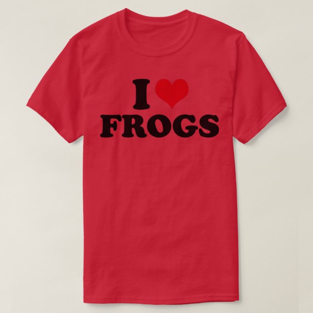 I Kärlek Frogs Frogs Frog T Shirt (Design framsida)