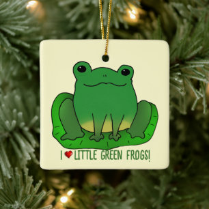 I Kärlek Frogs Julgransprydnad Keramik