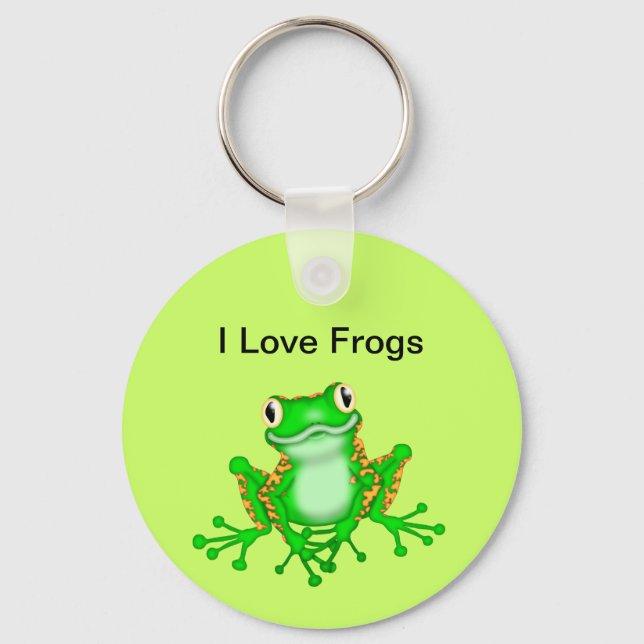 I Kärlek Frogs Keychain Nyckelring (Framsida)