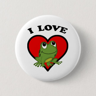 I Kärlek Frogs Knapp