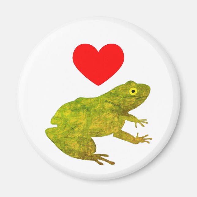 I Kärlek Frogs Magnet (Framsidan)