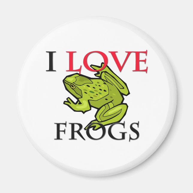 I Kärlek Frogs Magnet (Framsidan)