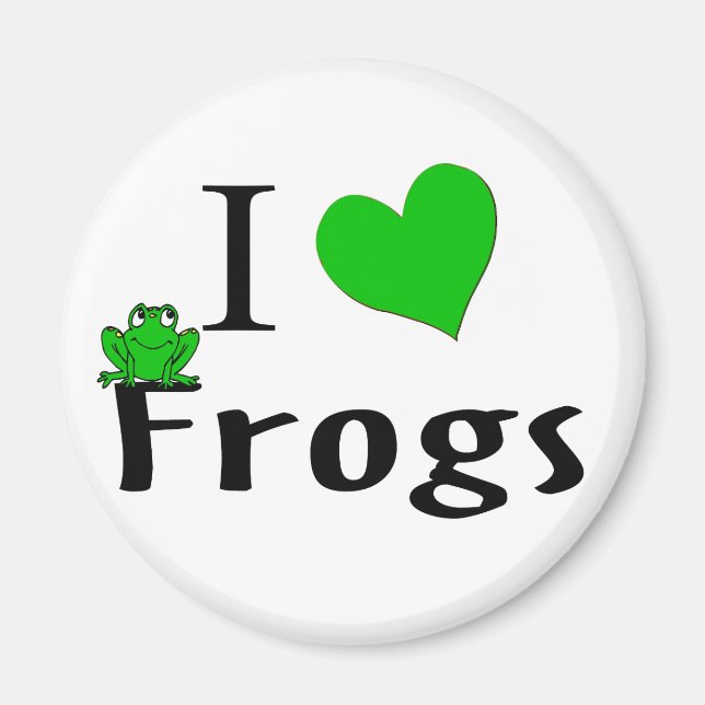 I Kärlek Frogs Magnet (Framsidan)