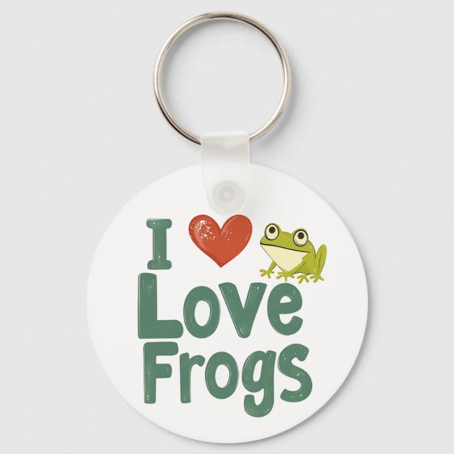 I Kärlek Frogs Nyckelring (Framsida)